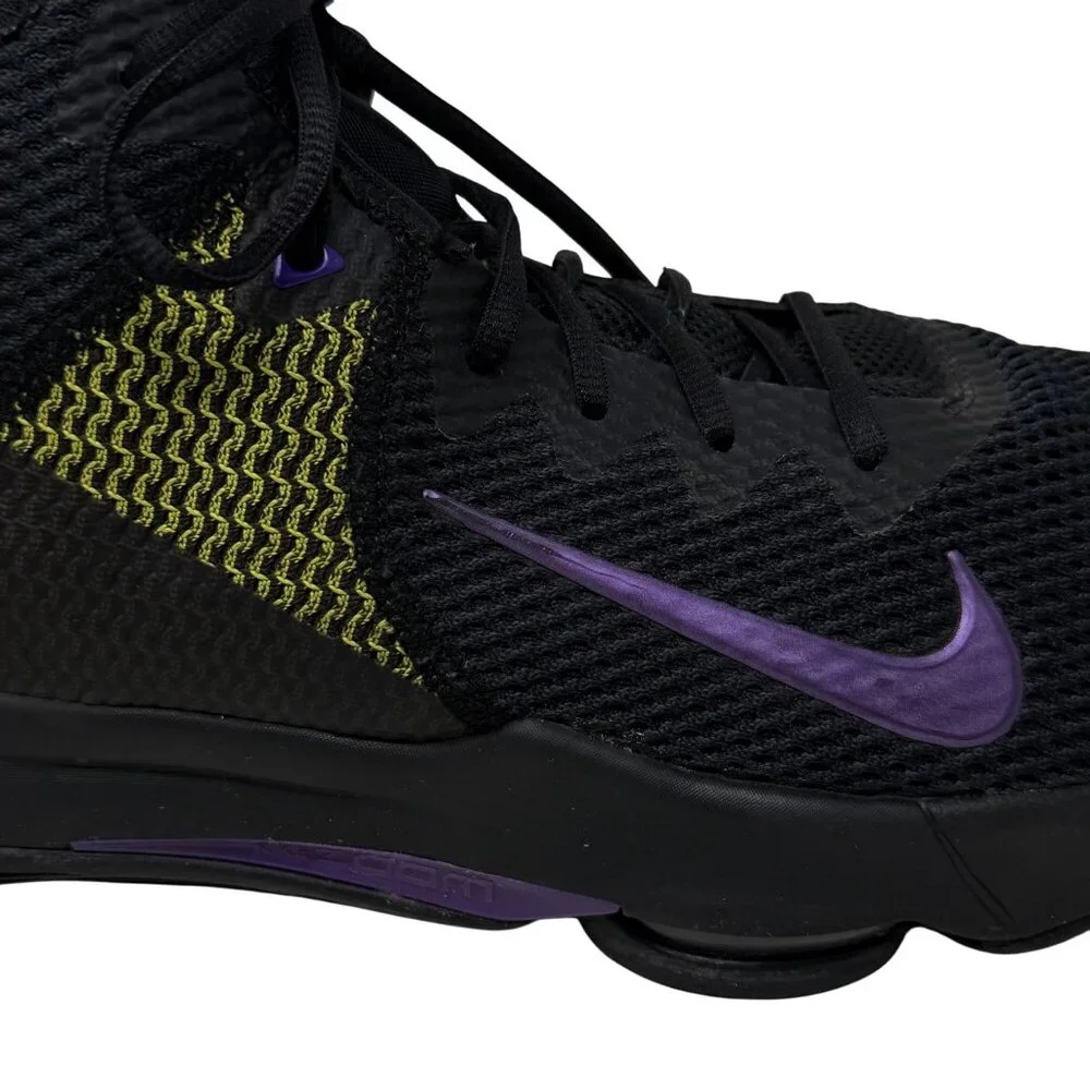 Nike LeBron Witness IV Mens Sz 15 Zoom Freak 1 Black Purple Yel Basketball Shoes
